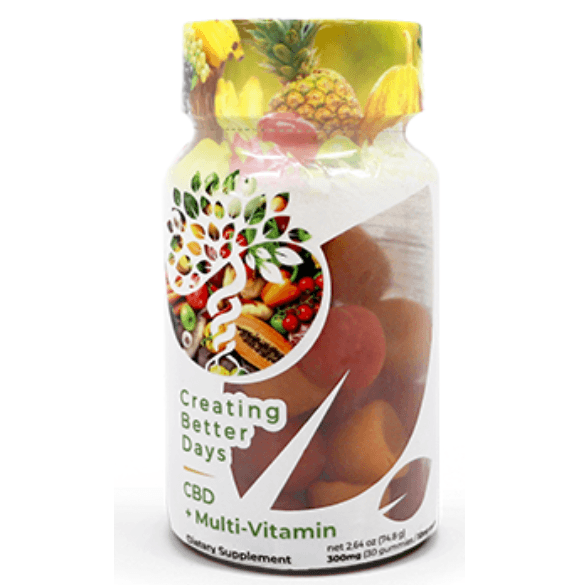 CBD Gummies + Multi-Vitamins 300mg 30 pack Creating Better Days
