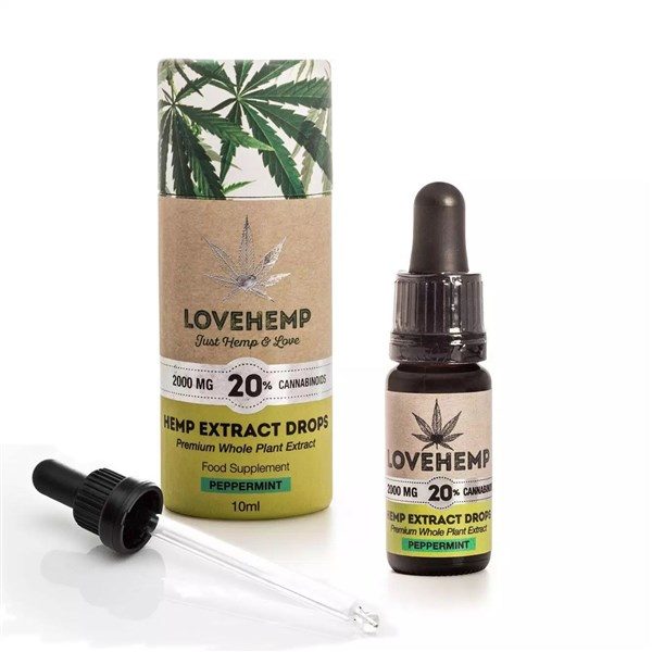 Peppermint CBD Hemp Oil Natural 10ml By Love Hemp
