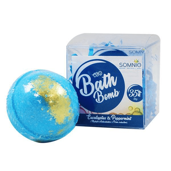 CBD Bath Bomb Eucalyptus & Peppermint 35mg By Somnio CBD