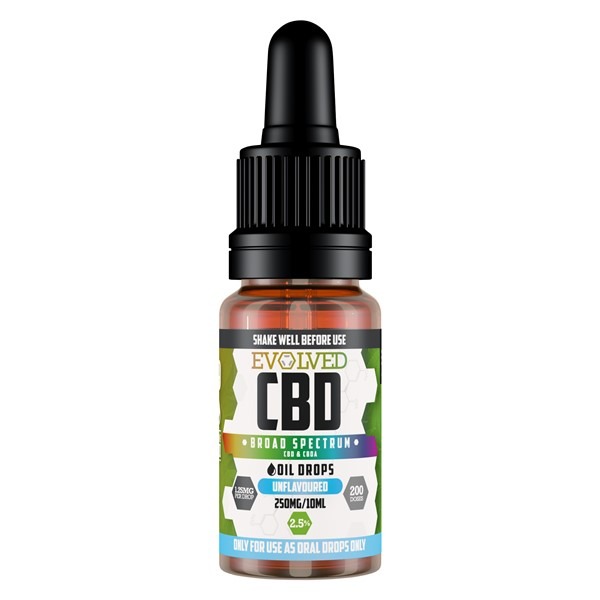 Unflavoured CBD Oil 250mg - 2.5% By Evolved CBD