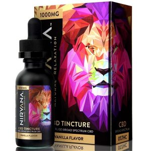 Vanilla CBD Tincture 30ml Nirvana Natural Relaxation By Nirvana