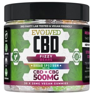 Fizzy Bears Vegan CBD Gummies 500mg 750mg By Evolved CBD Gummy Series