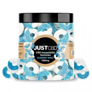 CBD Blue Raspberry Rings Gummies By Just CBD