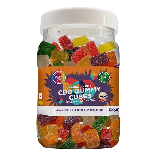 1600mg CBD Gummy Cubes By Orange County