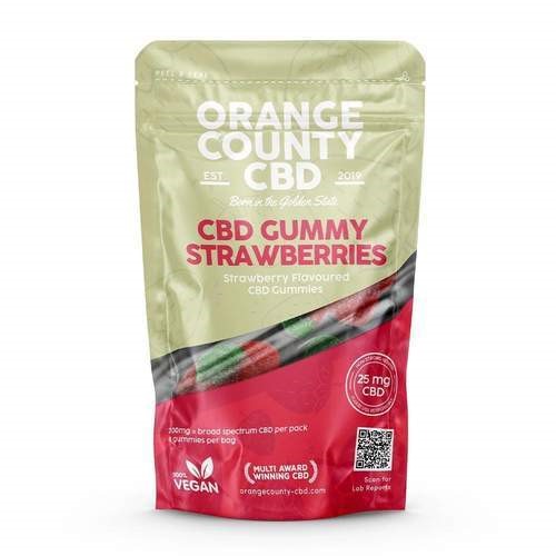 200mg Grab Bag CBD Gummy Strawberries By Orange County