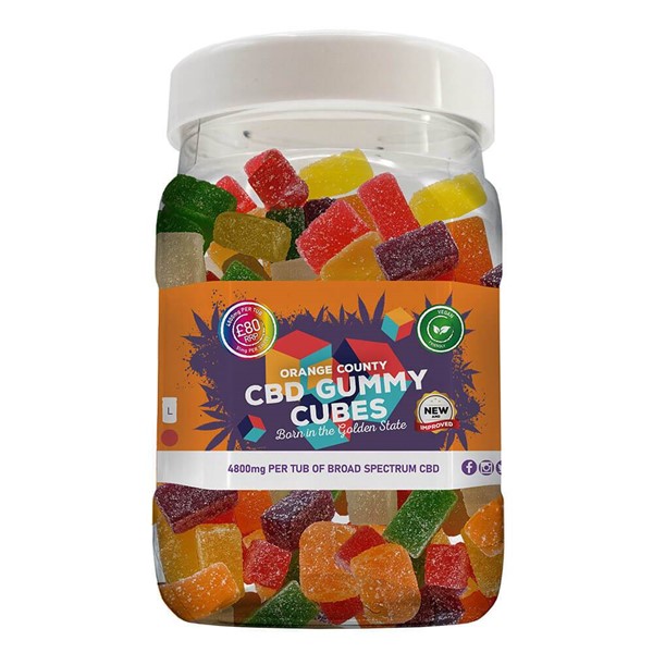 4800mg CBD Gummy Cubes By Orange County