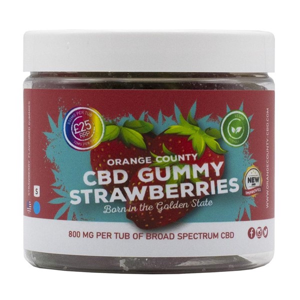 800mg CBD Gummy Strawberries By Orange County