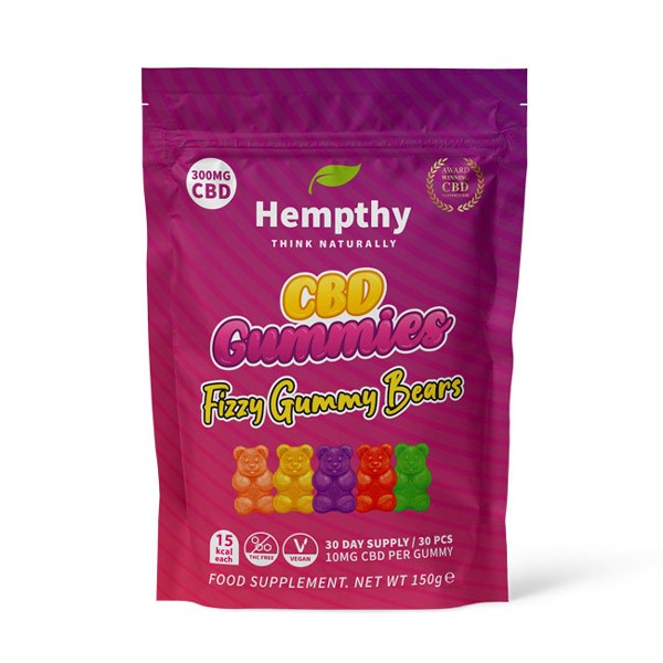 Fizzy CBD Gummy Bears 300mg By Hempthy