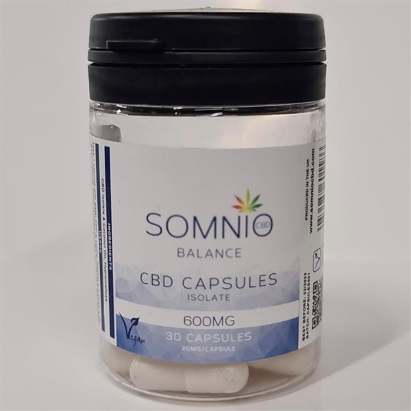 somnio cbd isolate capsules 600mg
