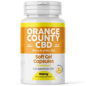 900mg Orange County CBD Soft Gel Capsules 60 Pack By Orange County