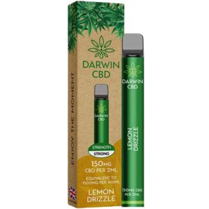 Lemon Drizzle Disposable CBD Vape 150mg By Darwin CBD