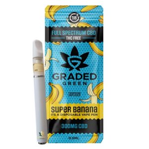 Super Banana Disposable Full Spectrum CBD Vape 300mg By Graded Green