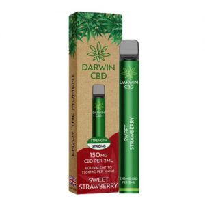 Sweet Strawberry Disposable CBD Vape 150mg By Darwin CBD