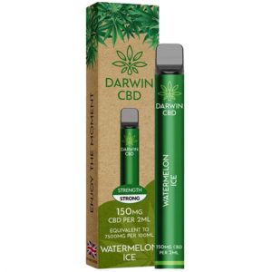 Watermelon Ice Disposable CBD Vape 150mg By Darwin CBD