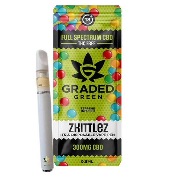 Zkittlez Disposable Full Spectrum CBD Vape 300mg By Graded Green