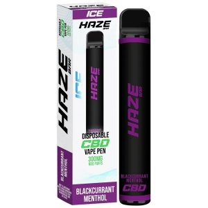 Blackcurrant Menthol Ice Disposable CBD Vape By Haze Bar