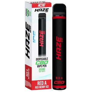 Red Berry Ice Disposable CBD Vape By Haze Bar