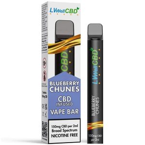 Blueberry Chunes Disposable CBD Vape Bar 150mg By LVWell