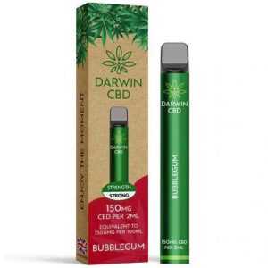 Bubblegum Disposable CBD Vape 150mg By Darwin CBD