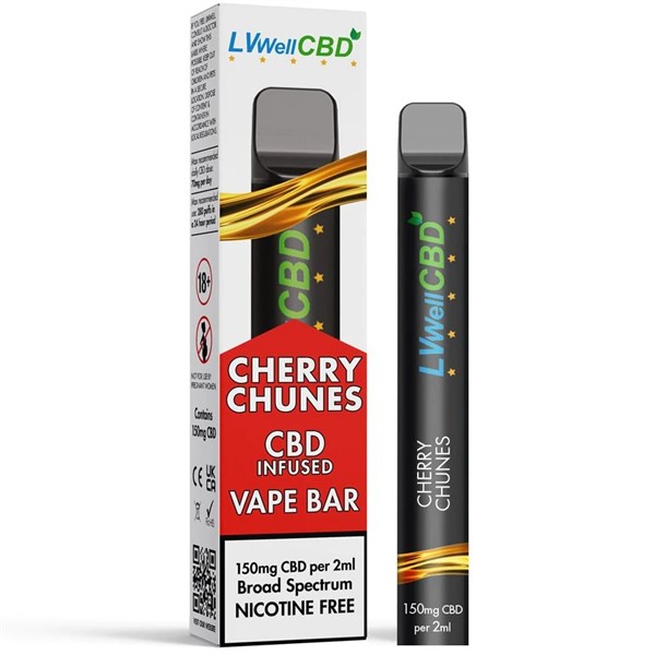 Cherry Chunes Disposable CBD Vape Bar 150mg By LVWell