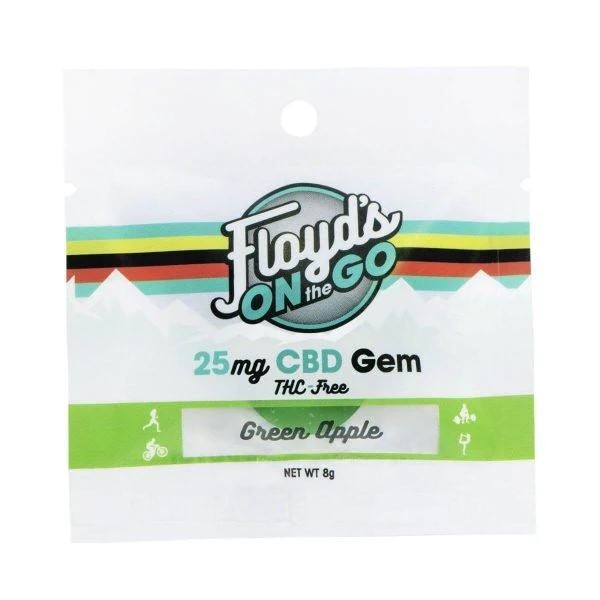 25MG Green Apple CBD Gummy By Floyd's On The Go CBD Gem