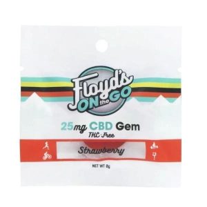 25MG Strawberry CBD Gummy By Floyd's On The Go CBD Gem